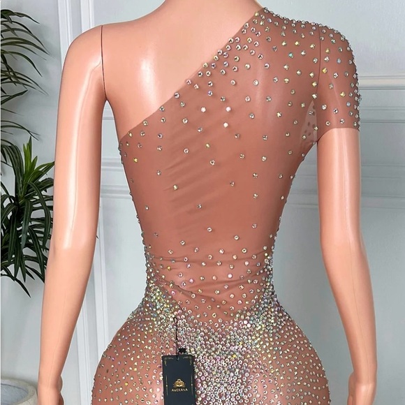 Glamorous Rhinestone Mini Dress - Picture 2 of 3